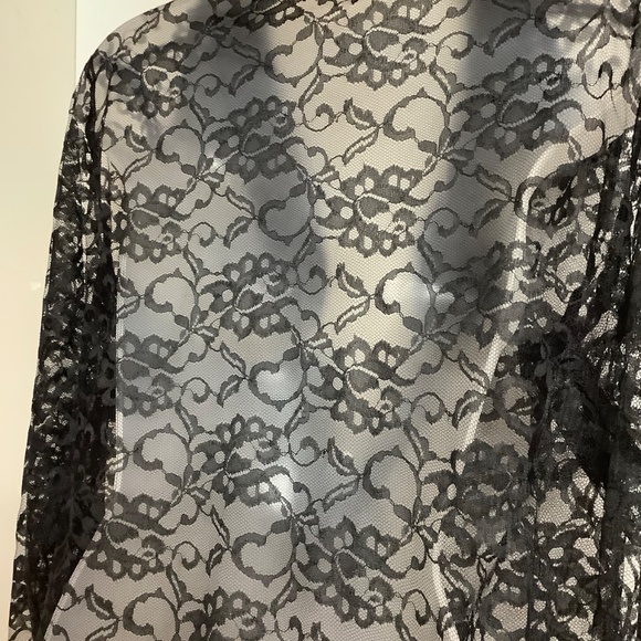 Vintage Feminine Black Lace Topper cardigan  Medium - Picture 9 of 10